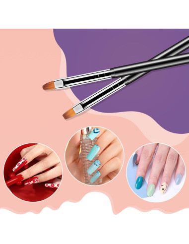 Kit de Pinceles de Arte de Uñas Artdone 6PCS Doble Cara