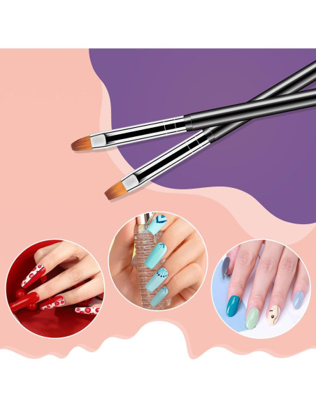 Kit de Pinceles de Arte de Uñas Artdone 6PCS Doble Cara