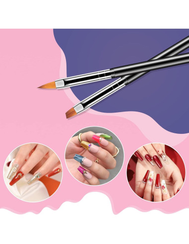 Kit de Pinceles de Arte de Uñas Artdone 6PCS Doble Cara