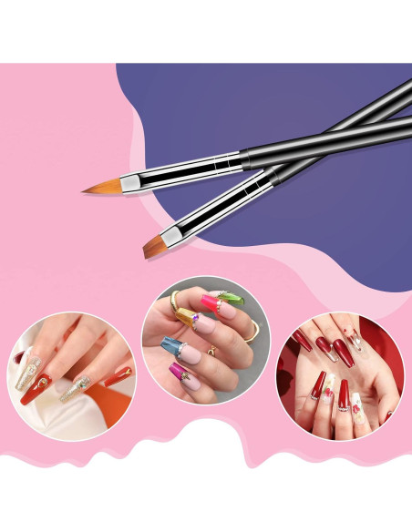 Kit de Pinceles de Arte de Uñas Artdone 6PCS Doble Cara