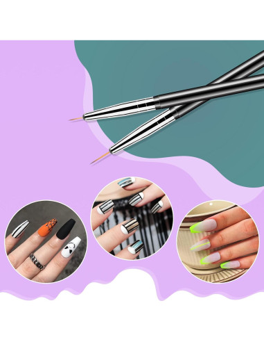 Kit de Pinceles de Arte de Uñas Artdone 6PCS Doble Cara