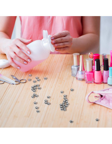 200 Bolas Agitadoras de Esmalte de Uñas Acero Inoxidable 6.25mm