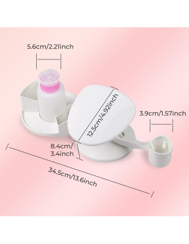 Soporte para Uñas Makartt con Bandejas Multiángulo y Reposamanos