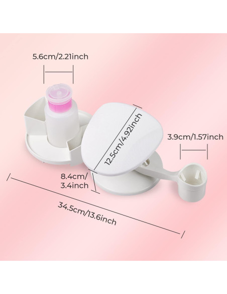 Soporte para Uñas Makartt con Bandejas Multiángulo y Reposamanos