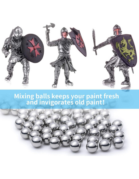 200 Bolas Agitadoras de Esmalte de Uñas Acero Inoxidable 6.25mm