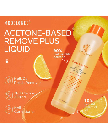 Removedor de Esmalte de Uñas Modelones 236.6 ml con Aceite de Jojoba
