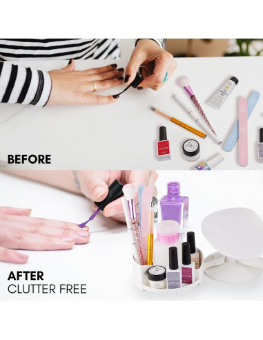 Soporte para Uñas Makartt con Bandejas Multiángulo y Reposamanos