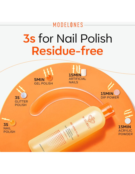 Removedor de Esmalte de Uñas Modelones 236.6 ml con Aceite de Jojoba