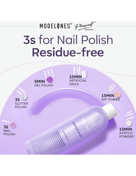 Removedor de Esmalte Modelones 236.6 ml Gel Acetona Lavanda