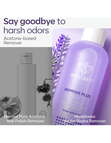 Removedor de Esmalte Modelones 236.6 ml Gel Acetona Lavanda