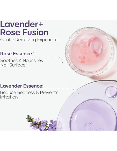 Removedor de Esmalte Modelones 236.6 ml Gel Acetona Lavanda