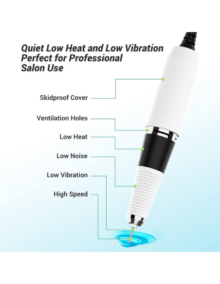 Taladro Eléctrico de Uñas AIRSEE Efile 30000 RPM Portátil