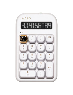 Calculadora Mecánica Inalámbrica AZIO IZO - Blanco/Oro, Bluetooth 5.0
