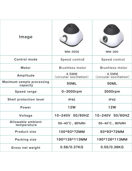 Mezclador Vortex LAB FISH Mini 0-3000 RPM para Laboratorio