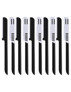 10 Cuchillas de Cejas Mudder para Mujeres - Afeitadora Facial Negra