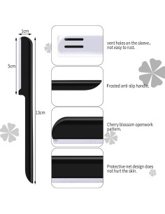 10 Cuchillas de Cejas Mudder para Mujeres - Afeitadora Facial Negra 2