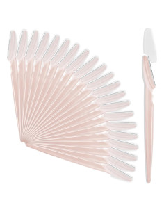 21 Navajas Faciales HFATMOS para Cejas y Exfoliación Rosa