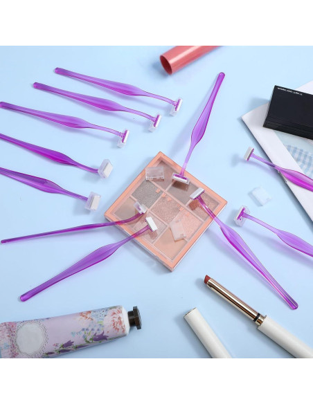 Rasuradora de Cejas Larrel 12 Pcs Reutilizables Morado