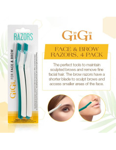 Afeitadores Faciales GiGi 4 Pcs - Precisión para Cejas y Vello 2