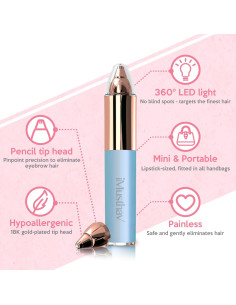 Removedor de Vello de Cejas iMusthav Azul Cristal Portátil 2