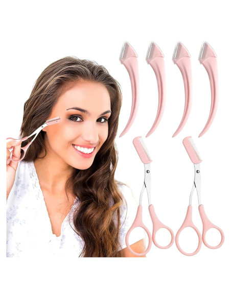 Juego de 6 Recortadores de Cejas Curvados CHENYOUSH