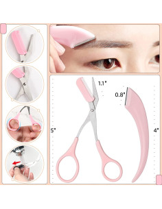 Juego de 6 Recortadores de Cejas Curvados CHENYOUSH 2