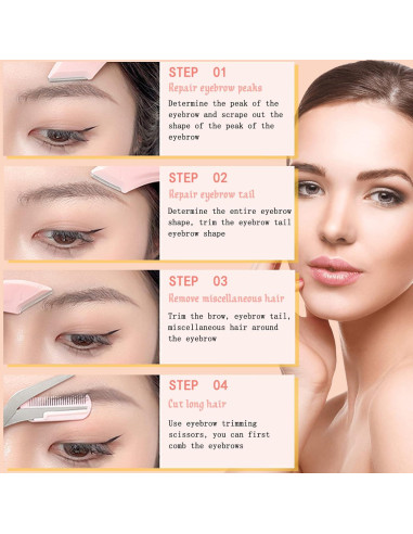 Juego de 6 Recortadores de Cejas Curvados CHENYOUSH