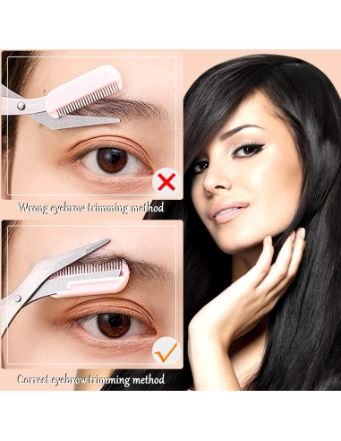 Juego de 6 Recortadores de Cejas Curvados CHENYOUSH