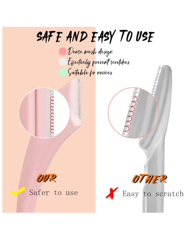 Juego de 6 Recortadores de Cejas Curvados CHENYOUSH