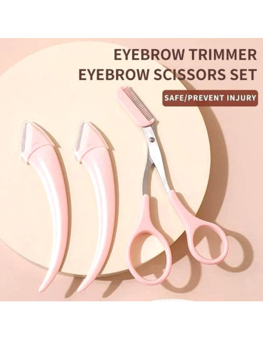 Juego de 6 Recortadores de Cejas Curvados CHENYOUSH