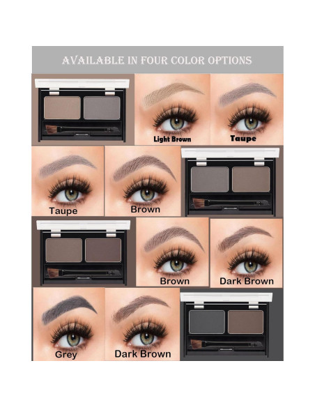 Kit de Polvo para Cejas 2 Colores - Impermeable y Duradero Kit de Polvo para Cejas 2 Colores - Impermeable y Duradero