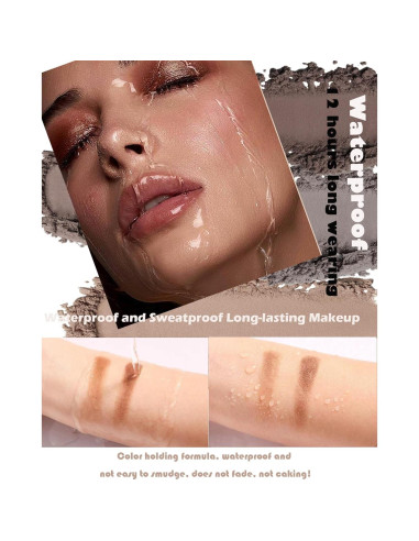 Kit de Polvo para Cejas 2 Colores - Impermeable y Duradero