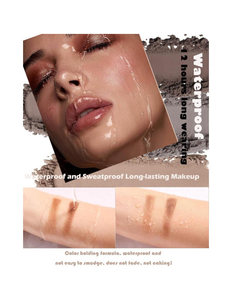 Kit de Polvo para Cejas 2 Colores - Impermeable y Duradero Kit de Polvo para Cejas 2 Colores - Impermeable y Duradero