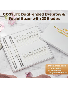 Kit de Dermaplaning COSYLIFE con 2 Cuchillas y 20 Repuestos 2