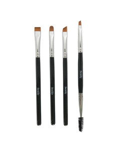 Juego de 4 Pinceles para Cejas Benlily - Angulado, Plano, Difusor y Spoolie