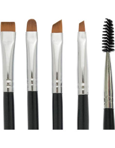 Juego de 4 Pinceles para Cejas Benlily - Angulado, Plano, Difusor y Spoolie 2