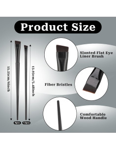 16 Pinceles Angulados para Cejas KALIONE - Delineador Preciso 2