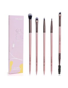Juego de Pinceles para Maquillaje de Ojos LULUCOLORS 5 Piezas
