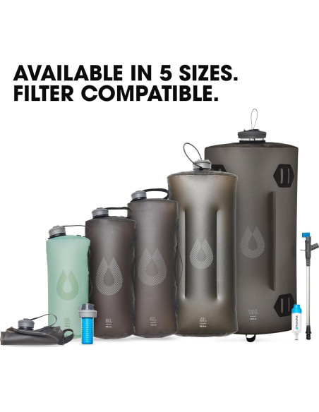 Bolsa de Agua Plegable HydraPak Seeker 2L Libre de BPA