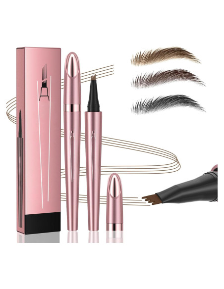 Lápiz de Cejas Mágico Liayozl Microblading Impermeable 4 Dientes