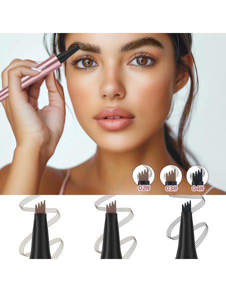 Lápiz de Cejas Mágico Liayozl Microblading Impermeable 4 Dientes