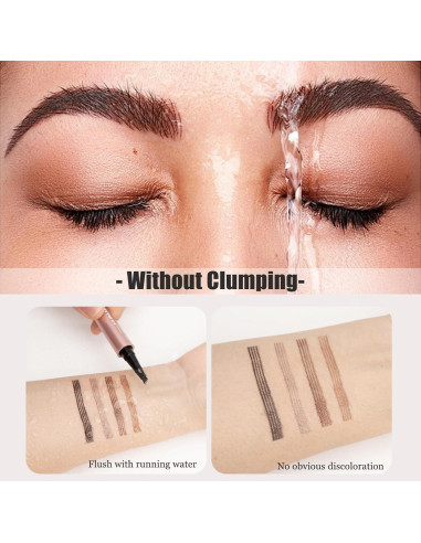 Lápiz de Cejas Mágico Liayozl Microblading Impermeable 4 Dientes