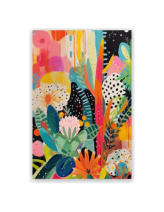 Póster Lienzo Floral Colorido TcnBzydkij 45x30 cm Sin Marco