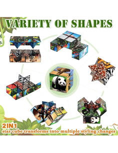 Cubo Mágico Antiestrés Star Cube 2 en 1 para Niños 2