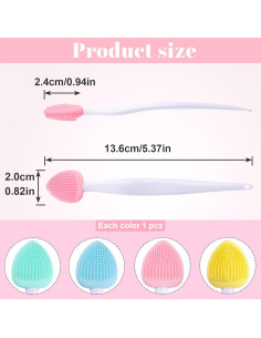4 Cepillos Exfoliantes de Labios Winsyison de Silicona 2