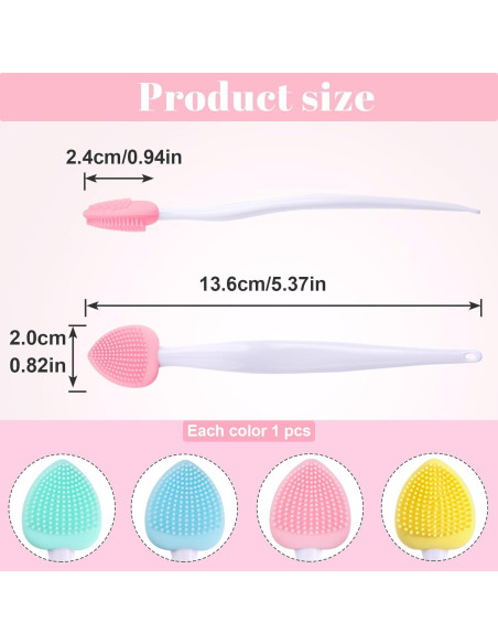 4 Cepillos Exfoliantes de Labios Winsyison de Silicona
