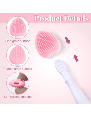 4 Cepillos Exfoliantes de Labios Winsyison de Silicona