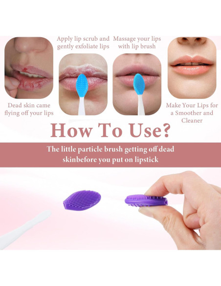 7 Cepillos Exfoliantes de Silicona Oruola para Labios y Nariz