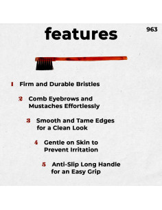 Peine de Cejas Hecho a Mano Speert Tortuga Habana 124x16.5mm 2