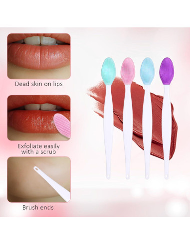 Juego de 8 Brochas de Labios Josojoou - Exfoliadoras y Retráctiles
